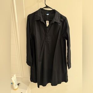Old Navy Black Button-Up Dress NWT
